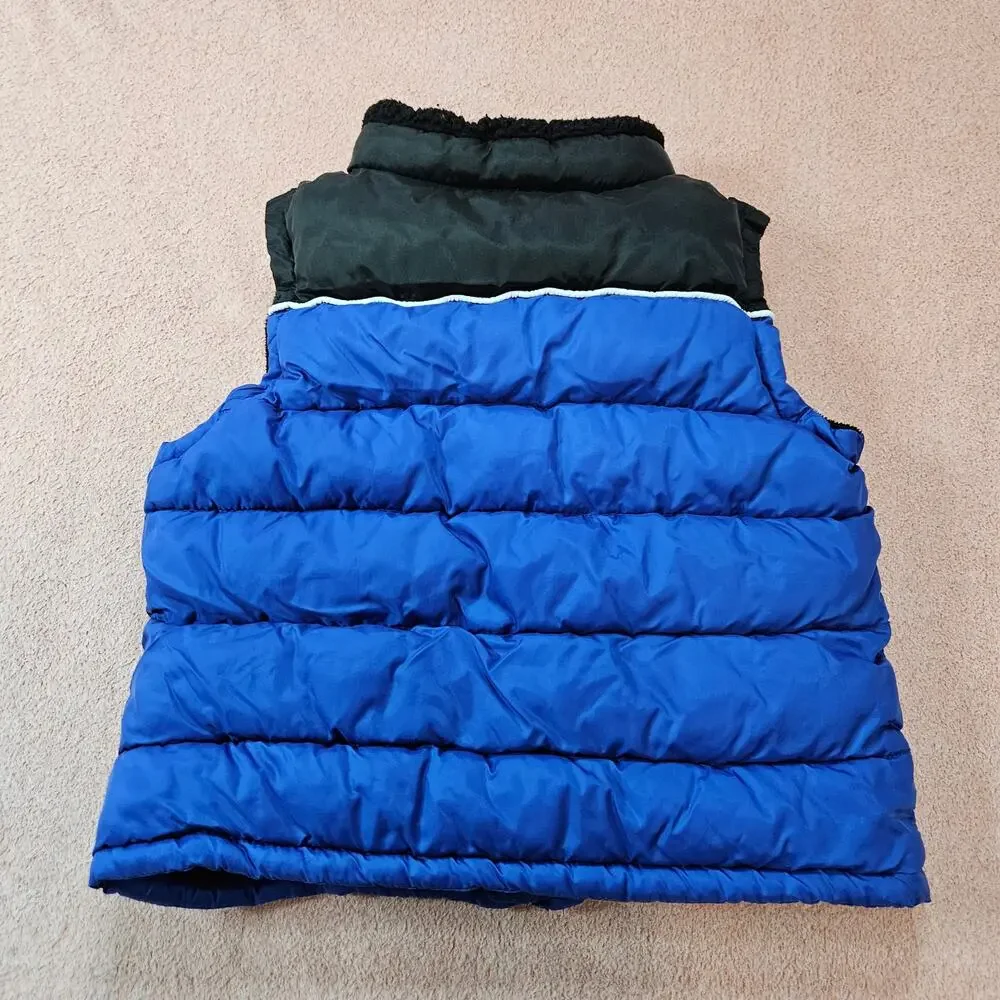 Gymboree Blue Black Puffer Vest Size 2T-3T